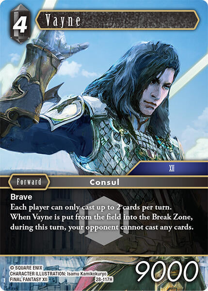 Final Fantasy TCG Dreamlike Oceans Vayne 28-117H Hero Near Mint