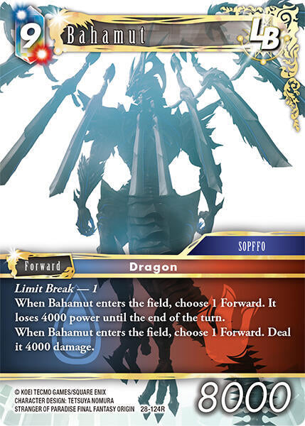 Final Fantasy TCG Dreamlike Oceans Bahamut 28-124R Rare Near Mint Foil