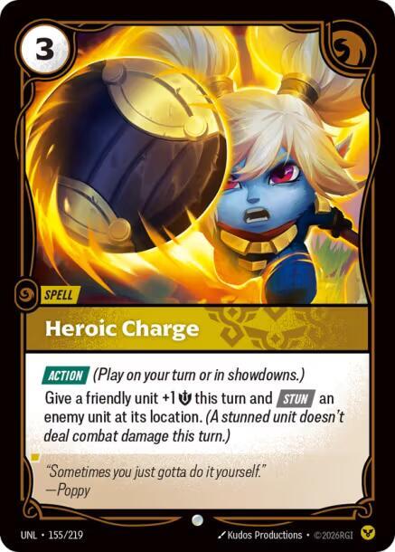Riftbound: League of Legends Trading Card Game Unleashed Heroic Charge 155/219 Common Near Mint