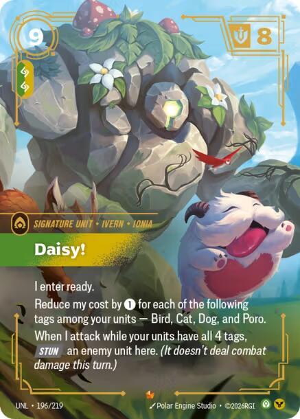 Riftbound: League of Legends Trading Card Game Unleashed Daisy! 196/219 Epic Near Mint Foil