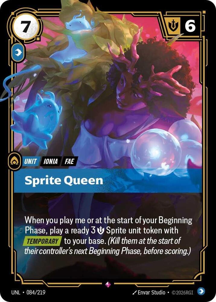 Riftbound: League of Legends Trading Card Game Unleashed Sprite Queen 084/219 Rare Near Mint Foil