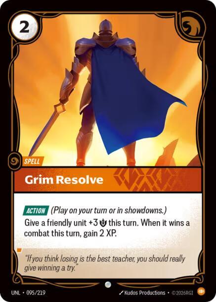 Riftbound: League of Legends Trading Card Game Unleashed Grim Resolve 095/219 Common Near Mint Foil