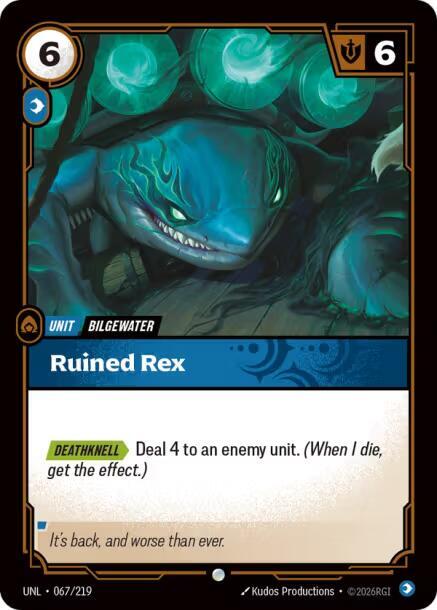 Riftbound: League of Legends Trading Card Game Unleashed Ruined Rex 067/219 Common Near Mint Foil