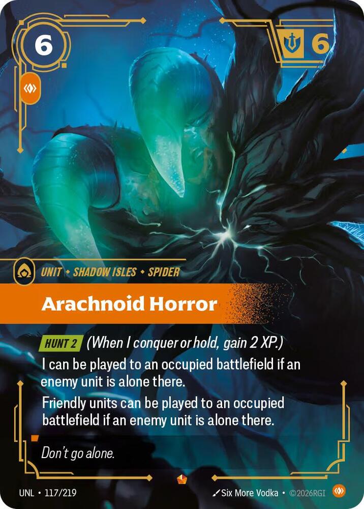 Riftbound: League of Legends Trading Card Game Unleashed Arachnoid Horror 117/219 Epic Near Mint Foil