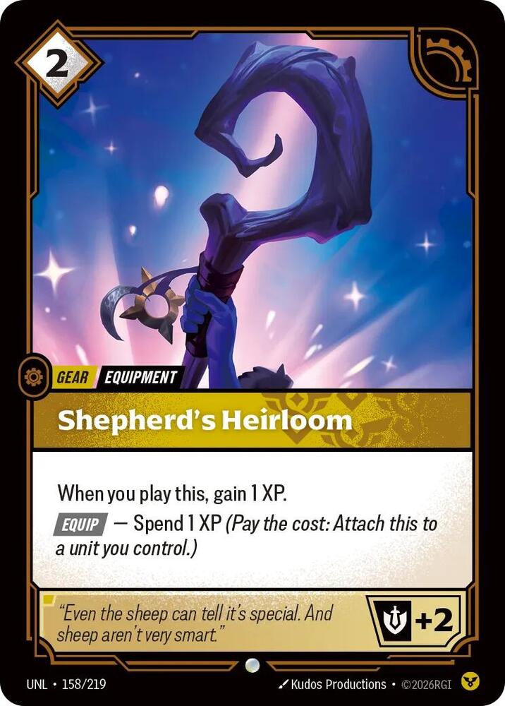 Riftbound: League of Legends Trading Card Game Unleashed Shepherd's Heirloom 158/219 Common Near Mint Foil
