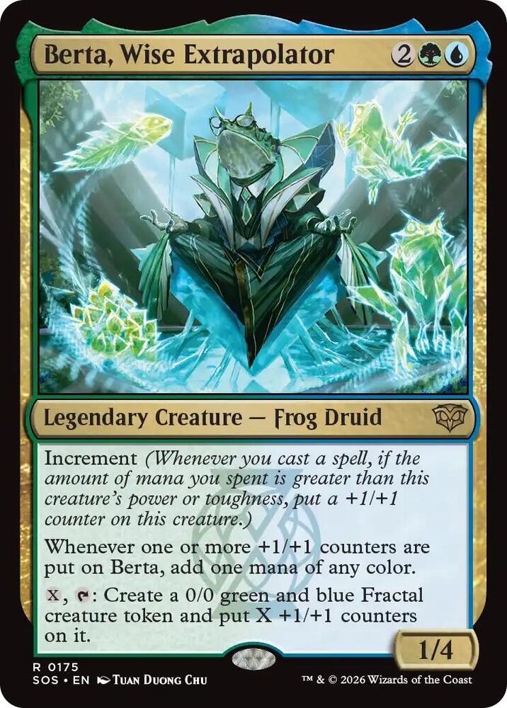 Magic: The Gathering Secrets of Strixhaven Berta, Wise Extrapolator 175 R Near Mint Foil (Italian)