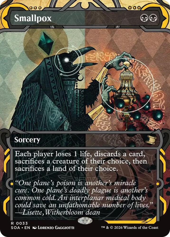 Magic: The Gathering Secrets of Strixhaven: Mystical Archive Smallpox 33 R Near Mint (Italian)