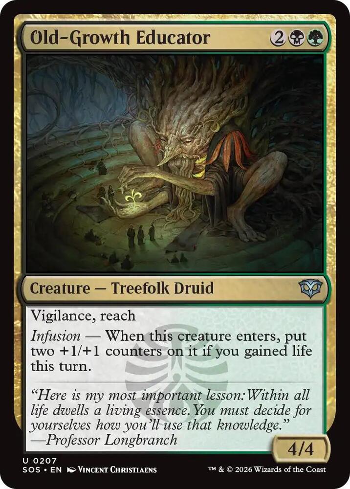 Magic: The Gathering Secrets of Strixhaven Old-Growth Educator 207 U Near Mint Foil (German)