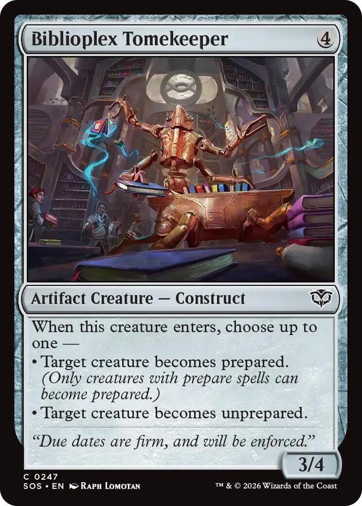 Magic: The Gathering Secrets of Strixhaven Biblioplex Tomekeeper 247 C Near Mint Foil