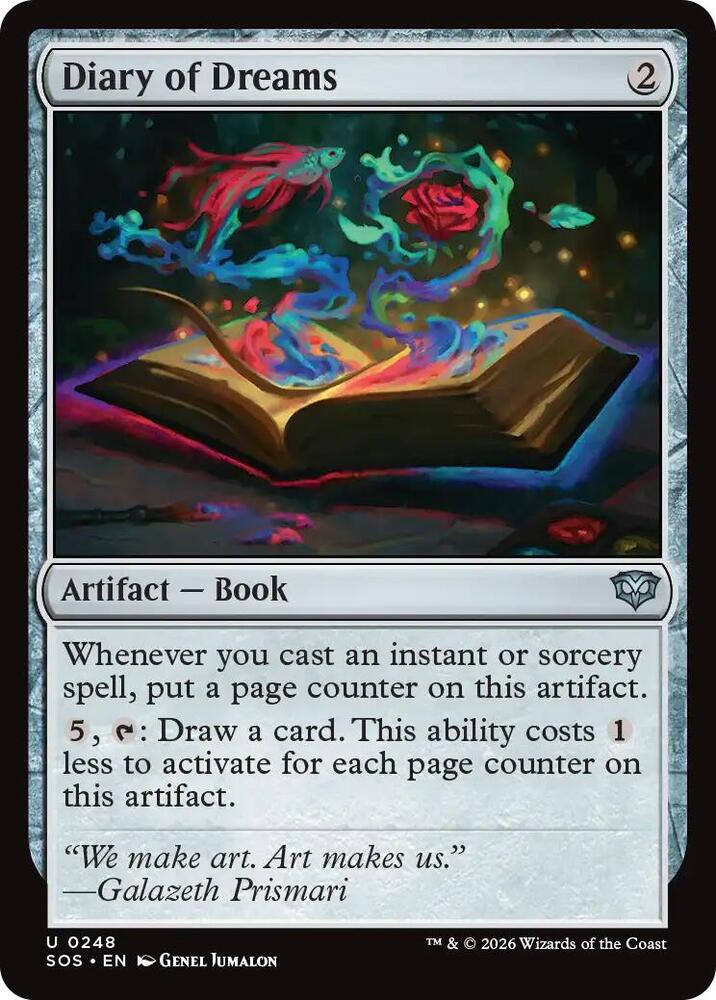 Magic: The Gathering Secrets of Strixhaven Diary of Dreams 248 U Near Mint Foil (French)