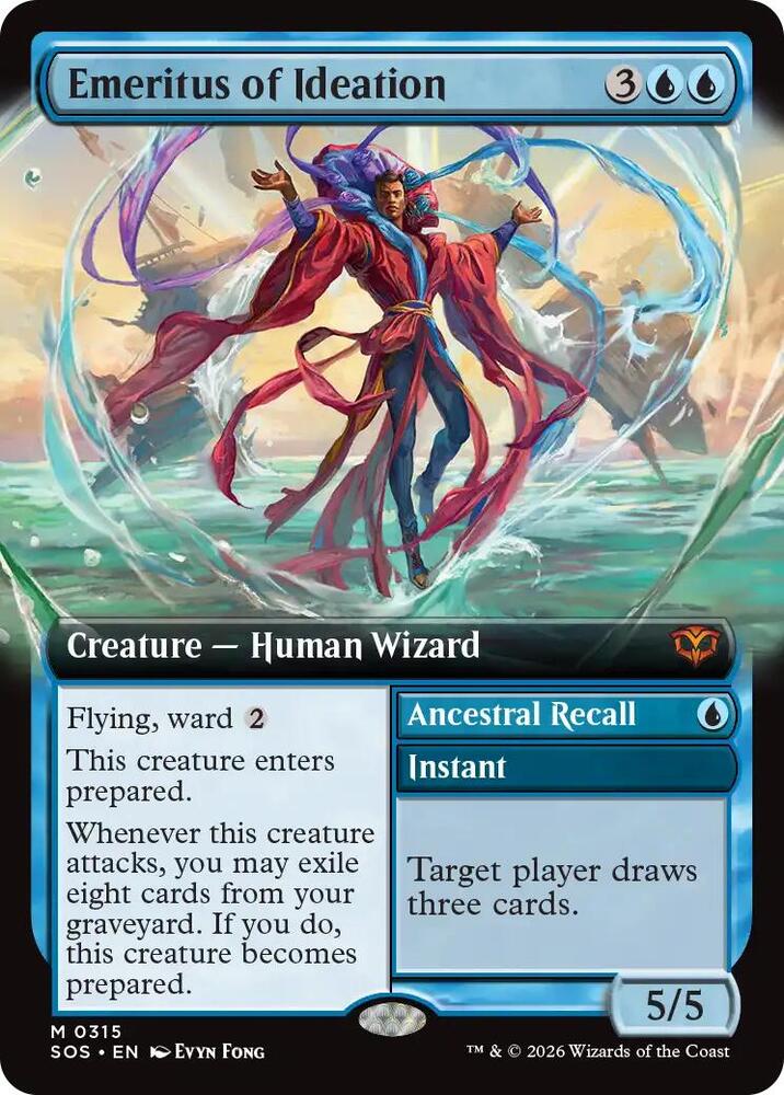 Magic: The Gathering Secrets of Strixhaven Emeritus of Ideation (Extended Art) 315 M Near Mint Foil (German)