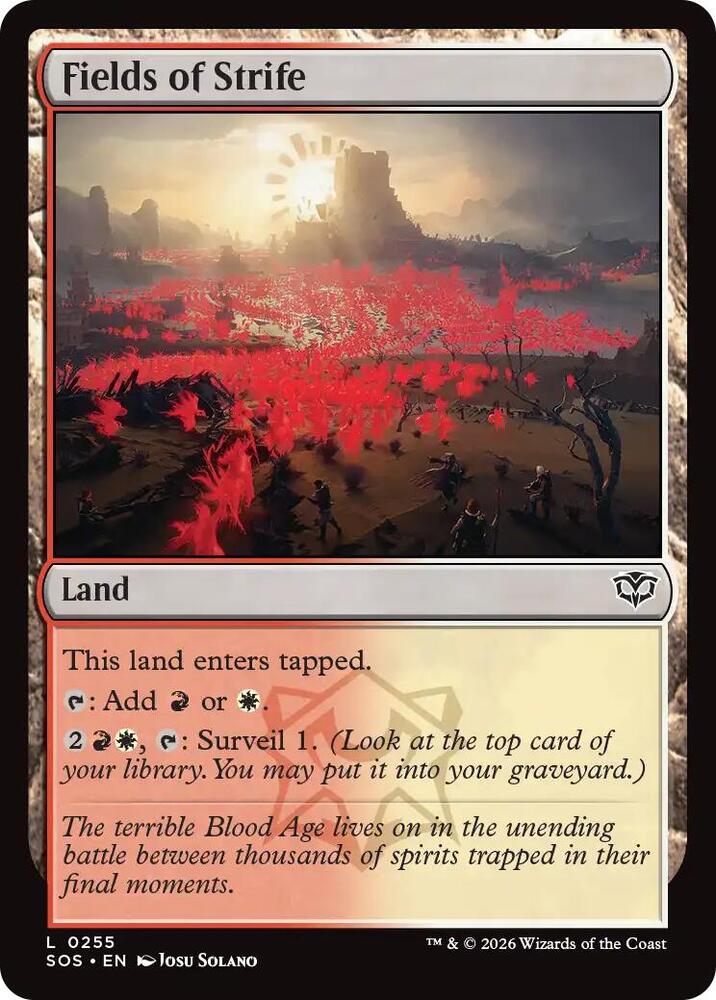Magic: The Gathering Secrets of Strixhaven Fields of Strife 255 L Near Mint Foil (Japanese)