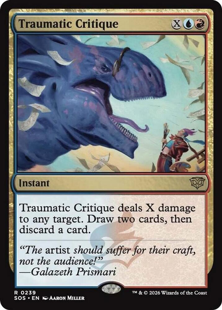Magic: The Gathering Secrets of Strixhaven Traumatic Critique 239 R Near Mint Foil (Japanese)