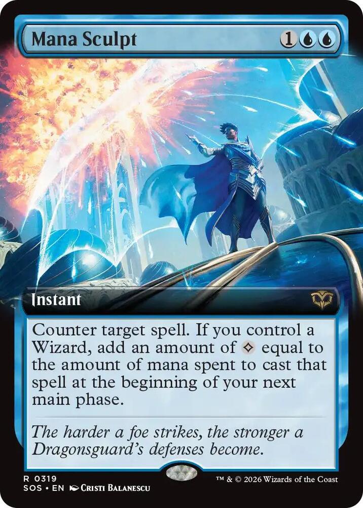Magic: The Gathering Secrets of Strixhaven Mana Sculpt (Extended Art) 319 R Near Mint Foil