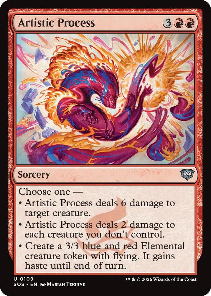 Magic: The Gathering Secrets of Strixhaven Artistic Process 108 U Near Mint Foil (Italian)