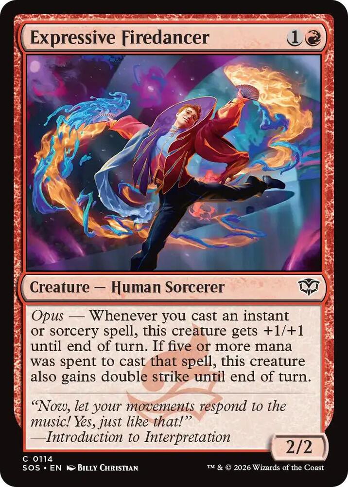 Magic: The Gathering Secrets of Strixhaven Expressive Firedancer 114 C Near Mint (Italian)