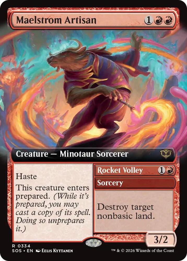 Magic: The Gathering Secrets of Strixhaven Maelstrom Artisan (Extended Art) 334 R Near Mint Foil (Japanese)
