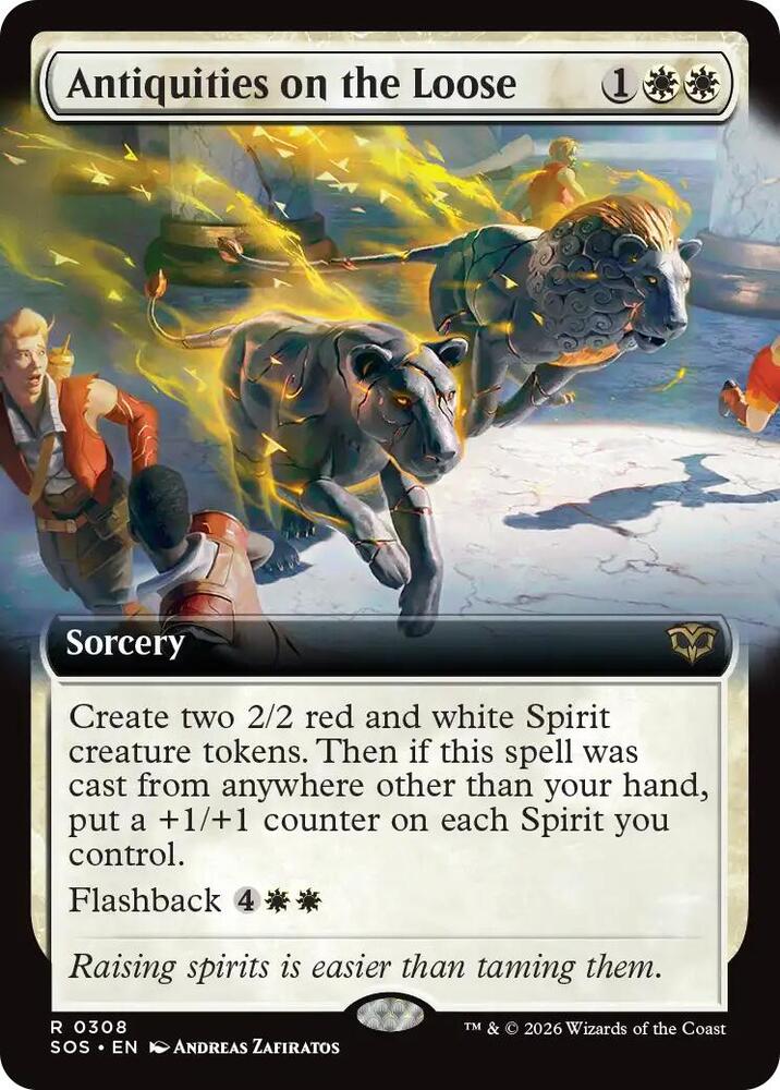 Magic: The Gathering Secrets of Strixhaven Antiquities on the Loose (Extended Art) 308 R Near Mint Foil