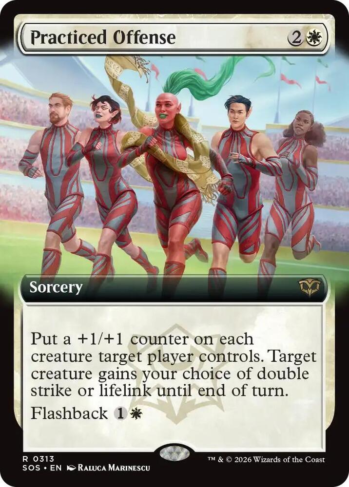 Magic: The Gathering Secrets of Strixhaven Practiced Offense (Extended Art) 313 R Near Mint Foil