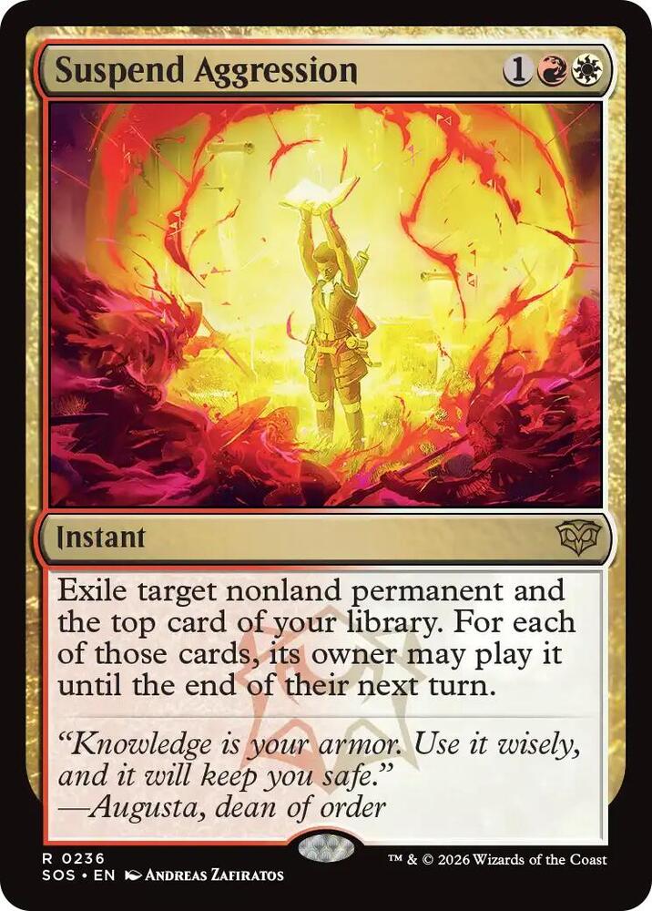 Magic: The Gathering Secrets of Strixhaven Suspend Aggression 236 R Near Mint (German)