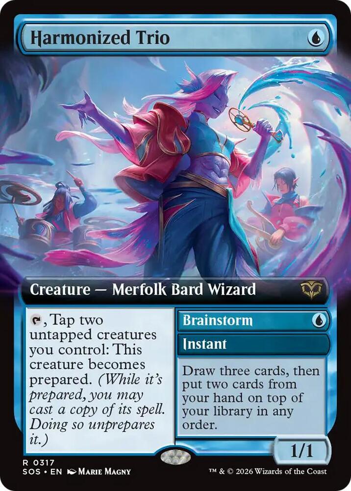Magic: The Gathering Secrets of Strixhaven Harmonized Trio (Extended Art) 317 R Near Mint (German)