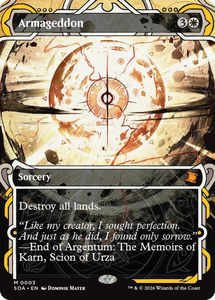 Magic: The Gathering Secrets of Strixhaven: Mystical Archive Armageddon 3 M Near Mint Foil (Italian)