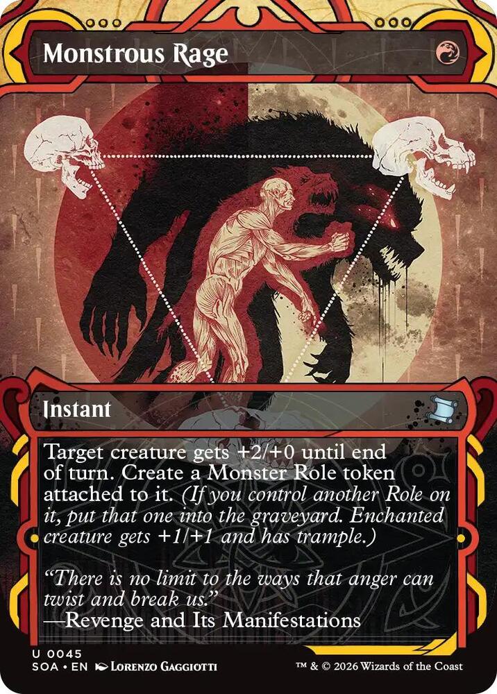 Magic: The Gathering Secrets of Strixhaven: Mystical Archive Monstrous Rage 45 U Near Mint (French)