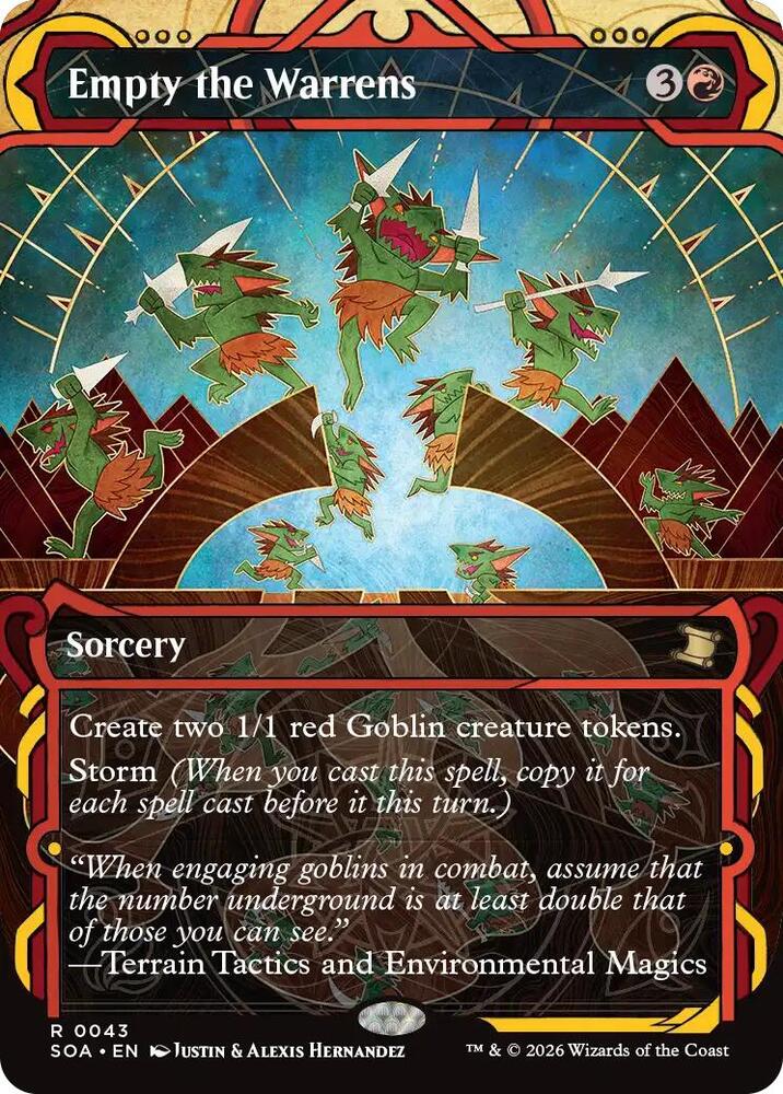 Magic: The Gathering Secrets of Strixhaven: Mystical Archive Empty the Warrens 43 R Near Mint (Spanish)