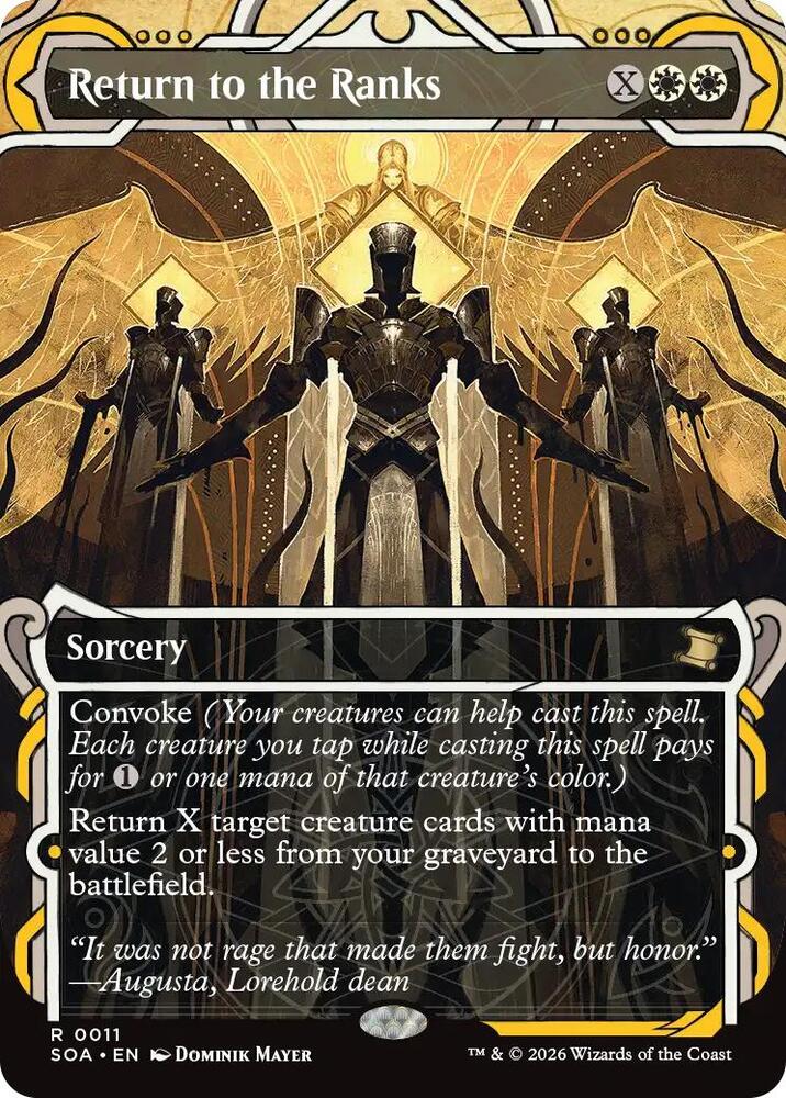Magic: The Gathering Secrets of Strixhaven: Mystical Archive Return to the Ranks 11 R Near Mint Foil (French)