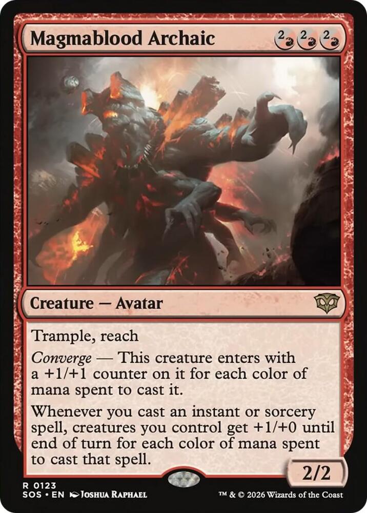 Magic: The Gathering Secrets of Strixhaven Magmablood Archaic 123 R Near Mint Foil (French)