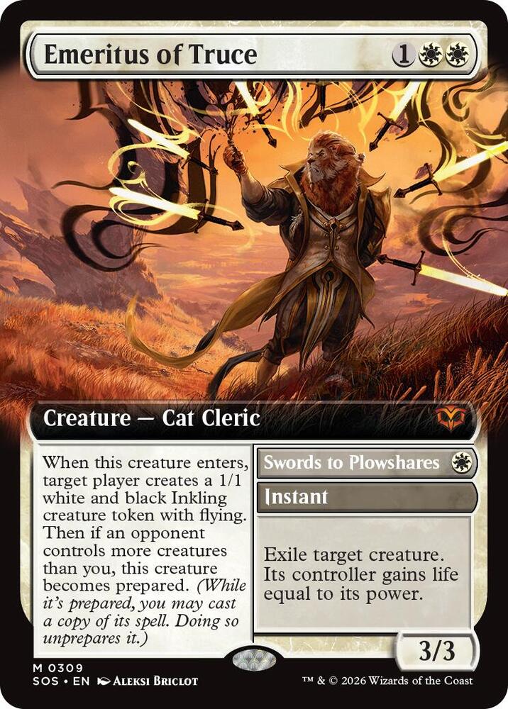 Magic: The Gathering Secrets of Strixhaven Emeritus of Truce (Extended Art) 309 M Near Mint (German)
