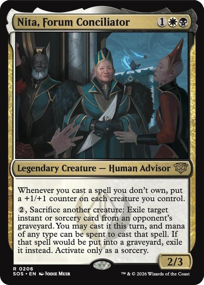 Magic: The Gathering Secrets of Strixhaven Nita, Forum Conciliator 206 R Near Mint