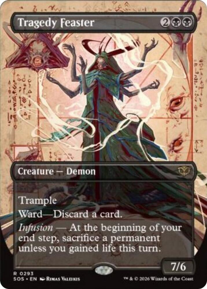 Magic: The Gathering Secrets of Strixhaven Tragedy Feaster (Borderless) 293 R Near Mint (Spanish)