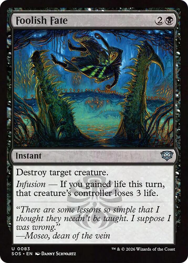 Magic: The Gathering Secrets of Strixhaven Foolish Fate 83 U Near Mint (French)
