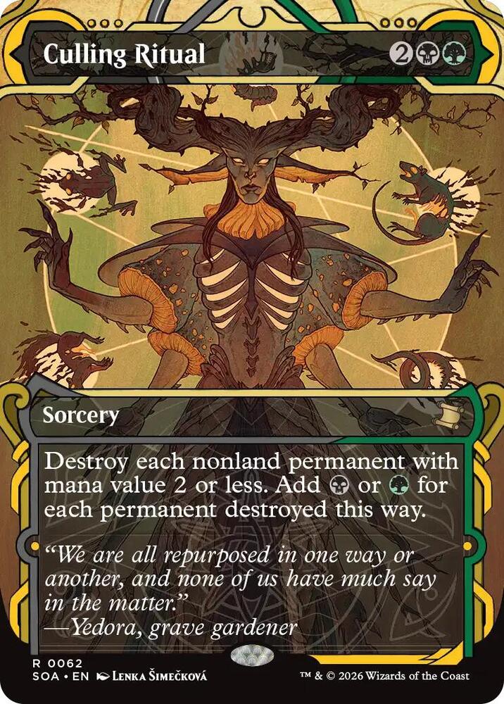 Magic: The Gathering Secrets of Strixhaven: Mystical Archive Culling Ritual 62 R Near Mint (Spanish)