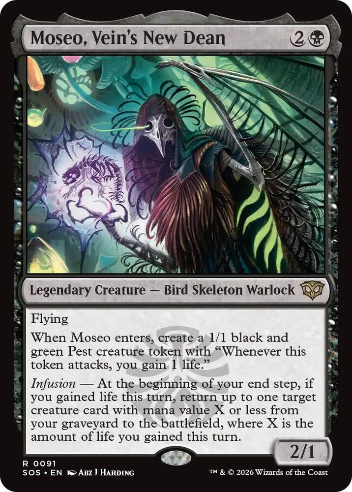 Magic: The Gathering Secrets of Strixhaven Moseo, Vein's New Dean 91 R Near Mint Foil