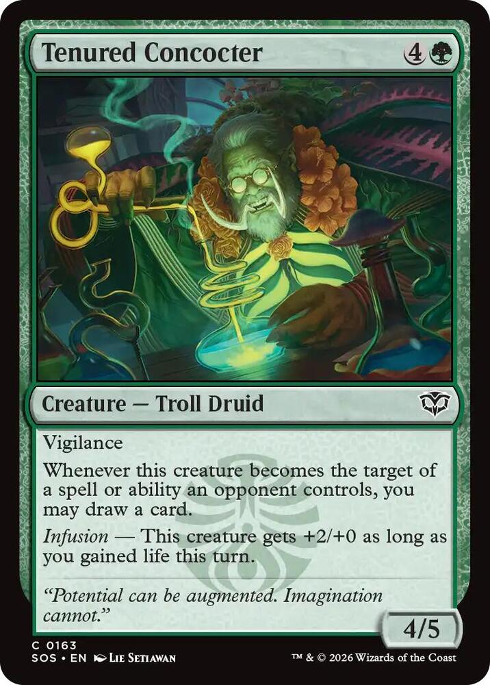 Magic: The Gathering Secrets of Strixhaven Tenured Concocter 163 C Near Mint (Italian)