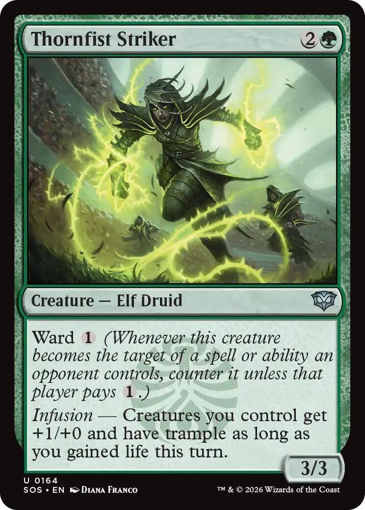 Magic: The Gathering Secrets of Strixhaven Thornfist Striker 164 U Near Mint Foil (French)