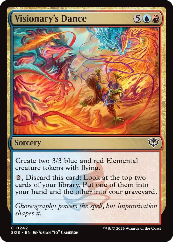 Magic: The Gathering Secrets of Strixhaven Visionary's Dance 242 C Near Mint (Japanese)