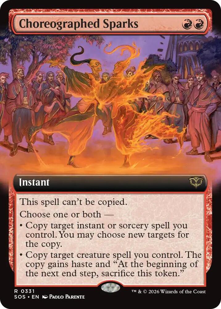 Magic: The Gathering Secrets of Strixhaven Choreographed Sparks (Extended Art) 331 R Near Mint Foil (French)