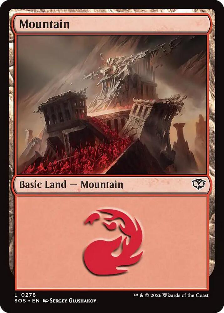 Magic: The Gathering Secrets of Strixhaven Mountain (0278) 278 L Near Mint (Spanish)