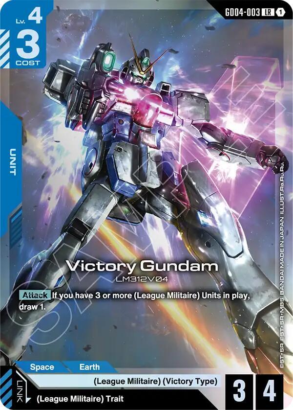 Gundam Card Game Phantom Aria Victory Gundam (GD04-003) GD04-003 Legend Rare Near Mint Holofoil