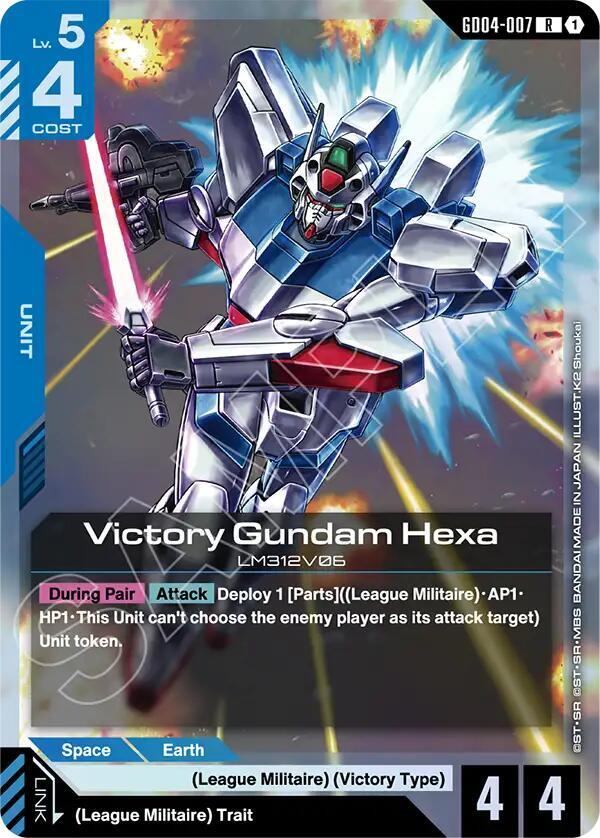 Gundam Card Game Phantom Aria Victory Gundam Hexa GD04-007 Rare Near Mint Holofoil