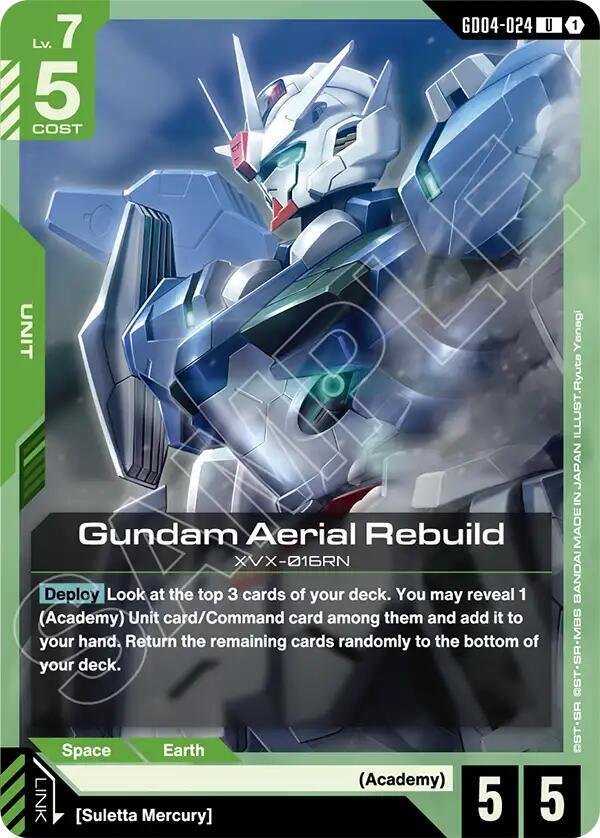 Gundam Card Game Phantom Aria Gundam Aerial Rebuild GD04-024 Uncommon Near Mint