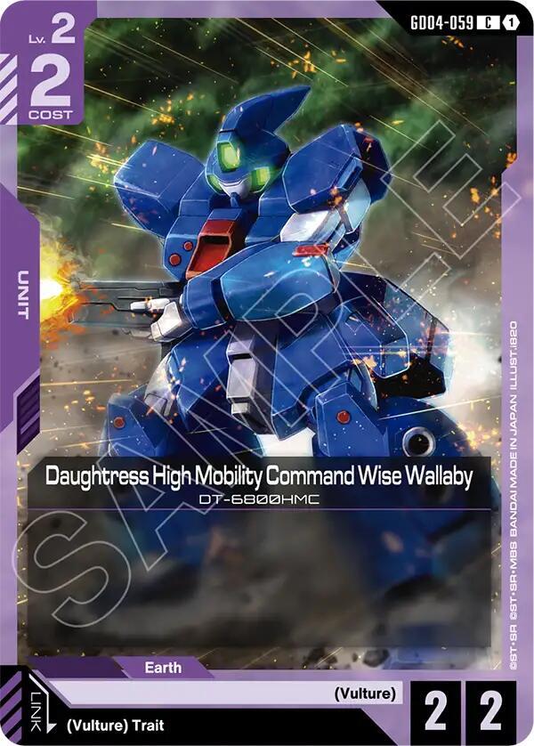 Gundam Card Game Phantom Aria Daughtress High Mobility Command Wise Wallaby GD04-059 Common Near Mint