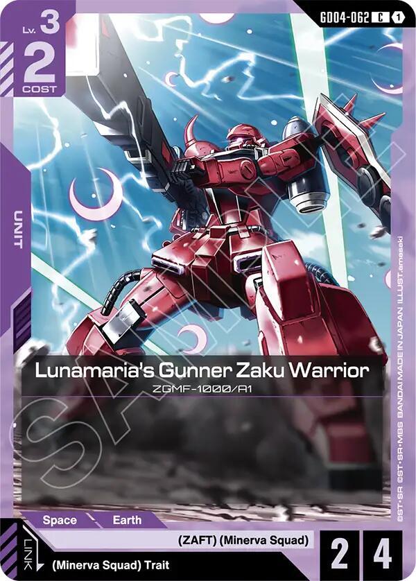 Gundam Card Game Phantom Aria Lunamaria's Gunner Zaku Warrior GD04-062 Common Near Mint