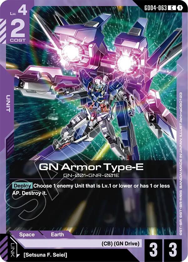 Gundam Card Game Phantom Aria GN Armor Type-E GD04-063 Common Near Mint