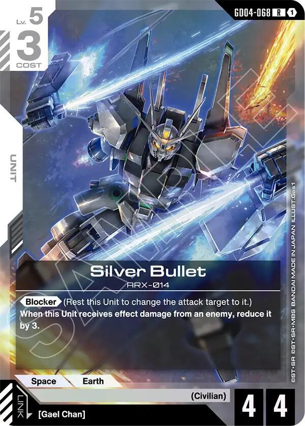 Gundam Card Game Phantom Aria Silver Bullet GD04-068 Rare Near Mint Holofoil