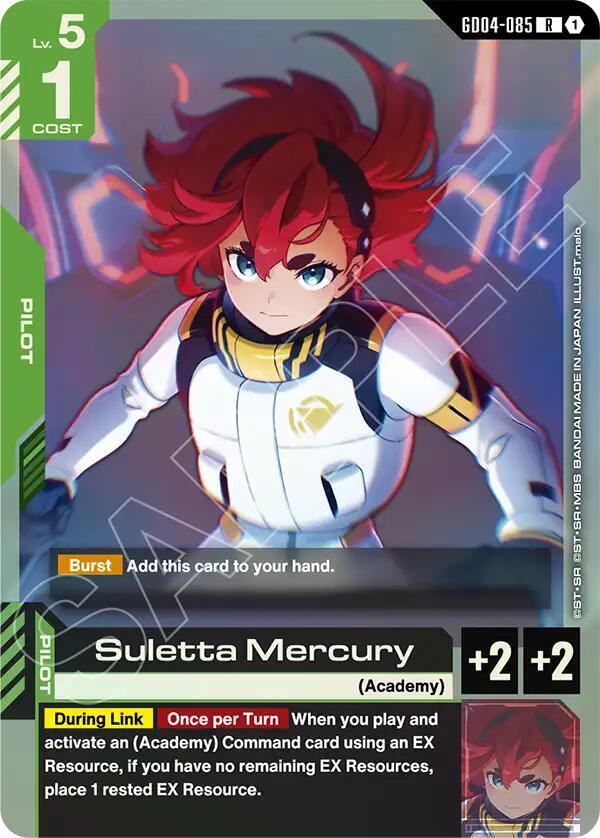 Gundam Card Game Phantom Aria Suletta Mercury GD04-085 Rare Near Mint Holofoil