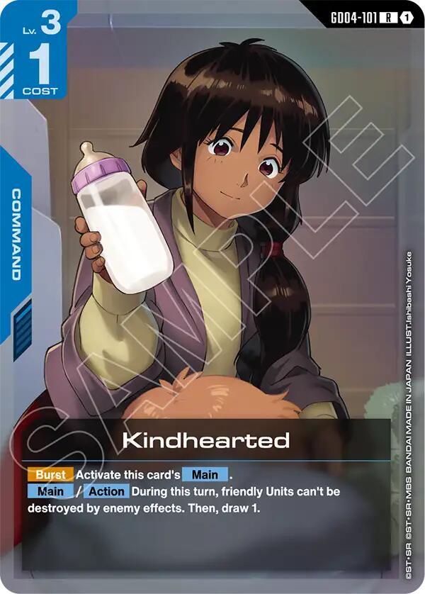 Gundam Card Game Phantom Aria Kindhearted GD04-101 Rare Near Mint Holofoil